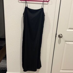 Elegant Black Spaghetti Strap Dress